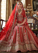 Nayoora Crimson Bridal Lehenga