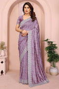 Nayoora Lavanya Artisanal Lavender Twill Net Saree