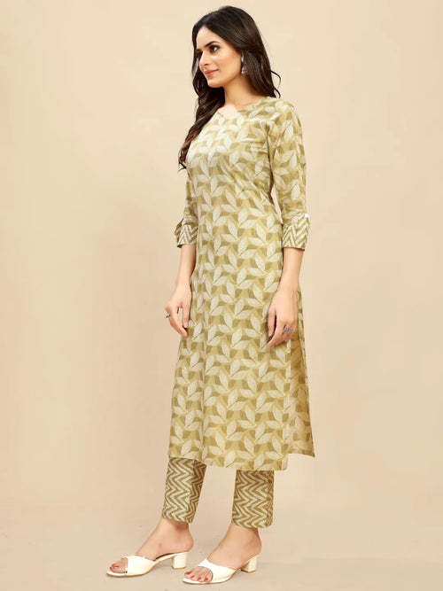 Nayoora Pure Cotton Printed Kurta Pant Set