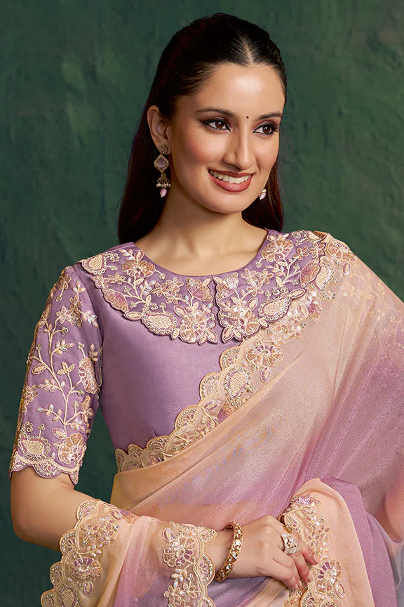 Nayoora Royale Artisanal Sunset Ombre Silk Saree