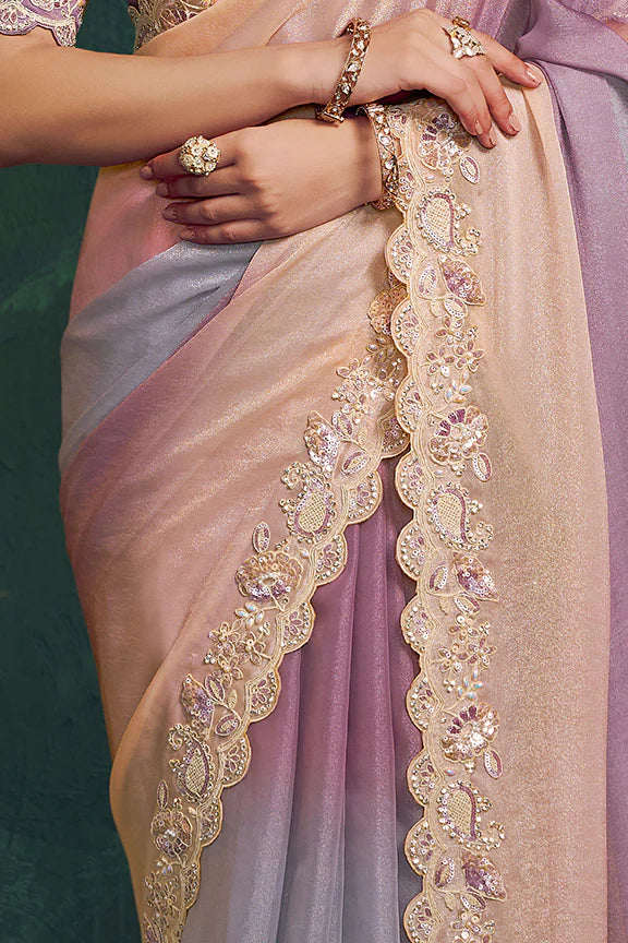 Nayoora Royale Artisanal Sunset Ombre Silk Saree