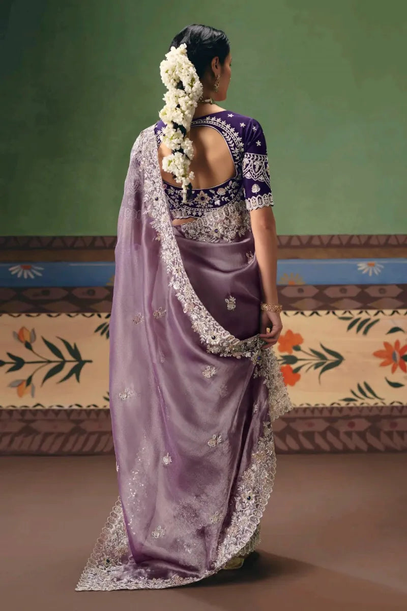 Nayoora Mauve Lavender Shringar Silk Saree