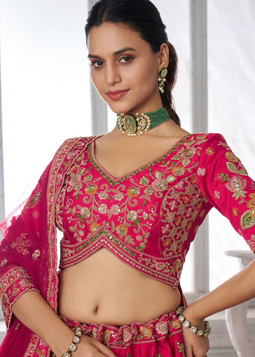 Nayoora Rani Heritage Embroidered Silk Lehenga Set