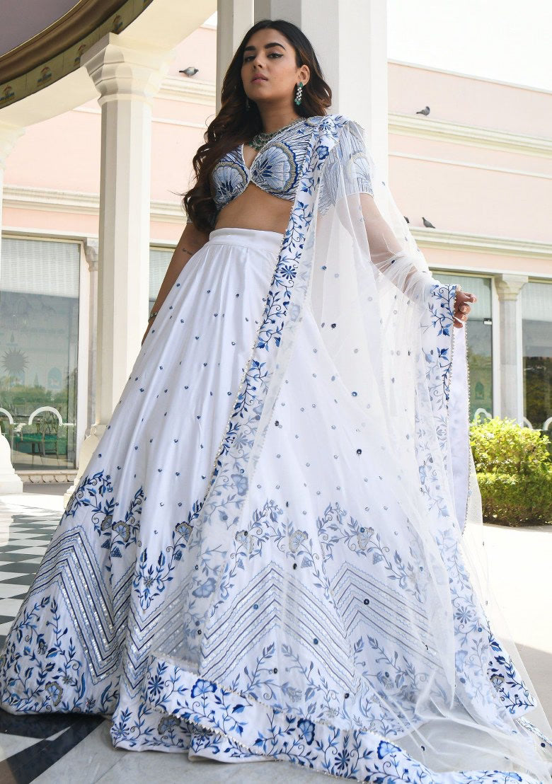 Nayoora Azure Royale Embroidered Lehenga Set