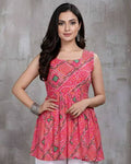 Nayoora Essence Magenta Bandhani Silk Tunic