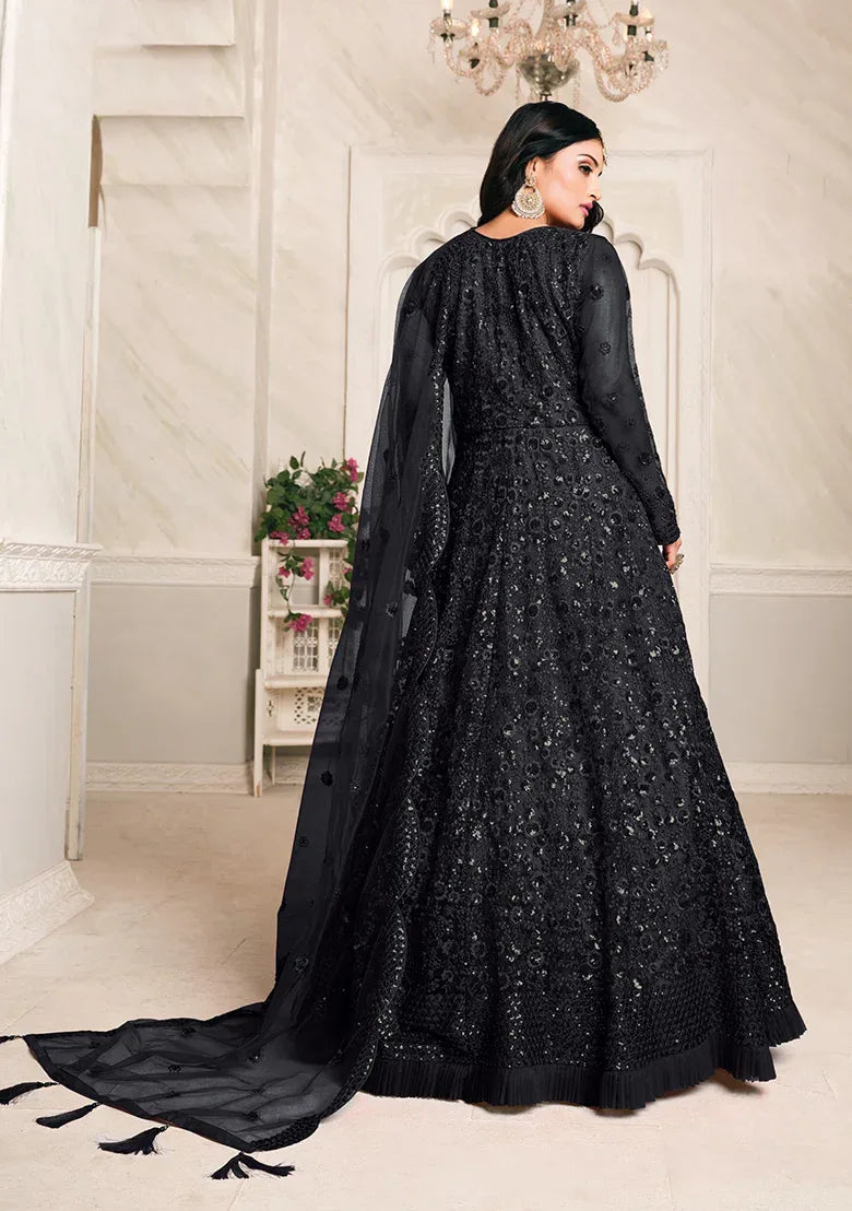Nayoora Chinnon Printed Mirror Embellished Salwar Suit - Nayoora