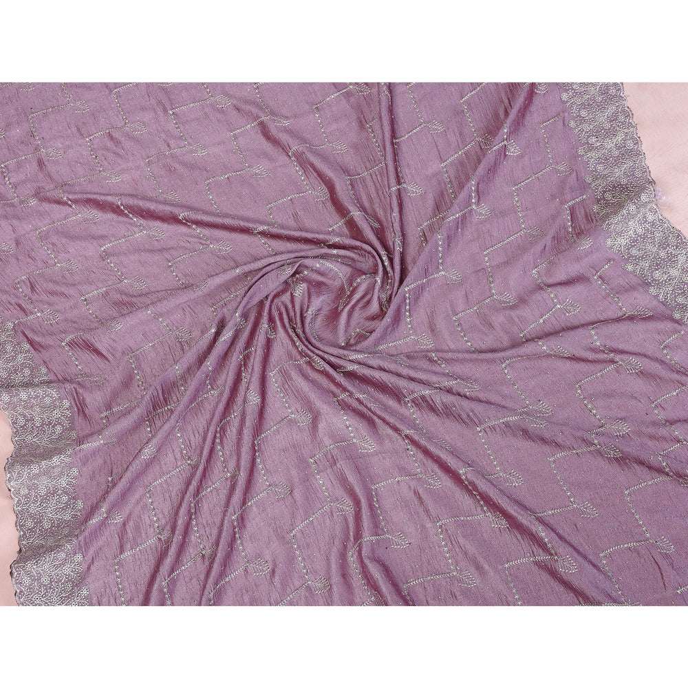 Nayoora Lavanya Artisanal Lavender Twill Net Saree