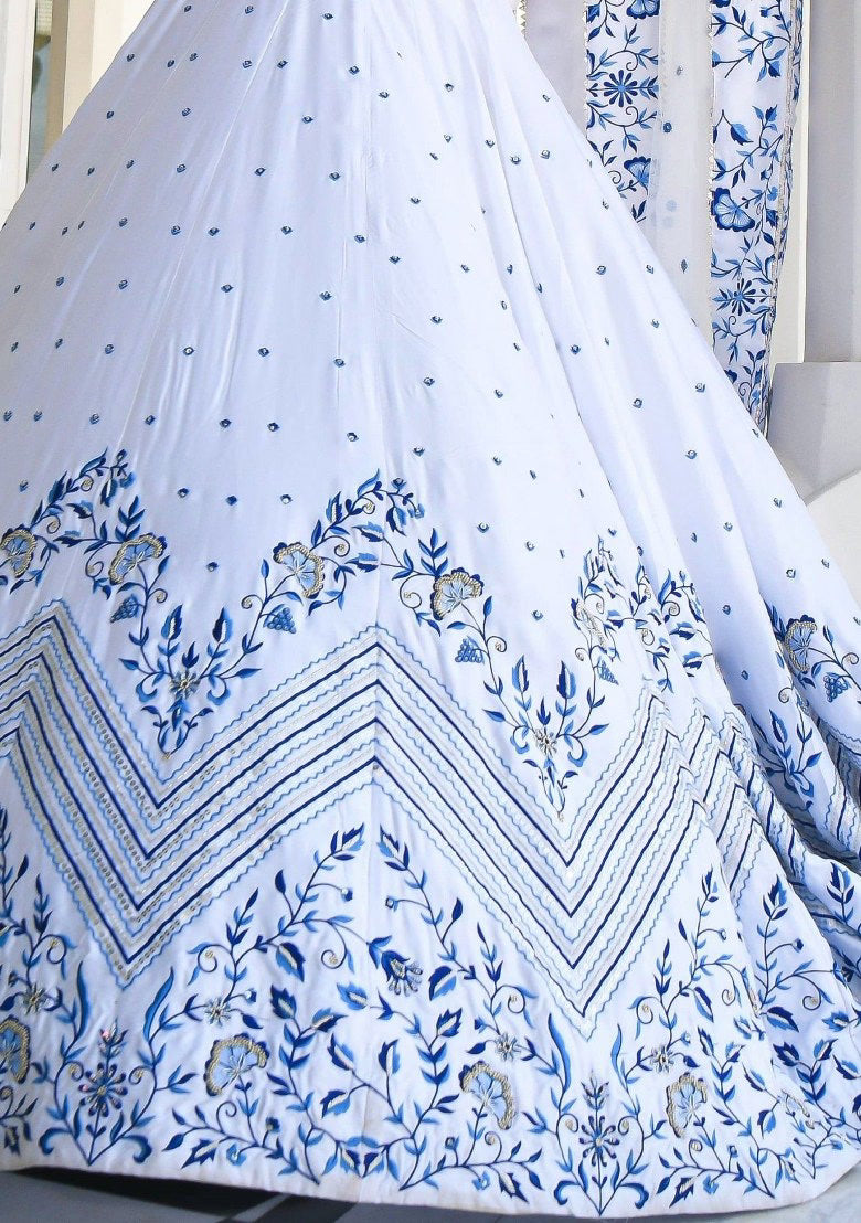 Nayoora Azure Royale Embroidered Lehenga Set
