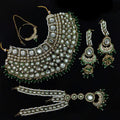 Nayoora Emerald Green Bridal Kundan Jewellery Set