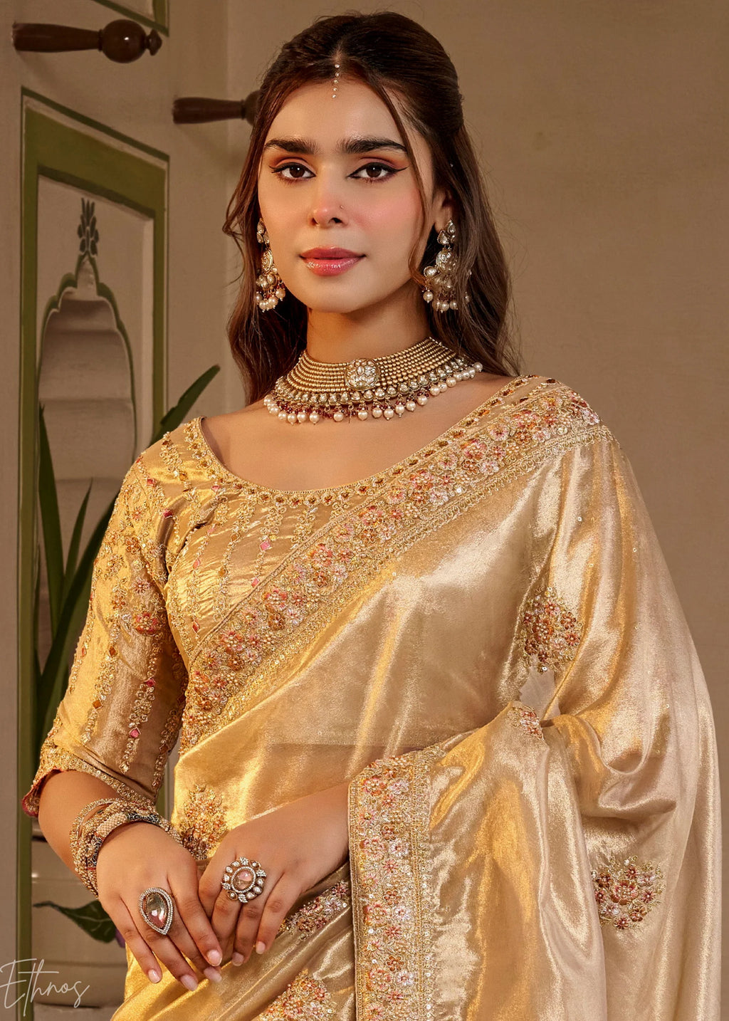 Nayoora Golden Bloom Saree