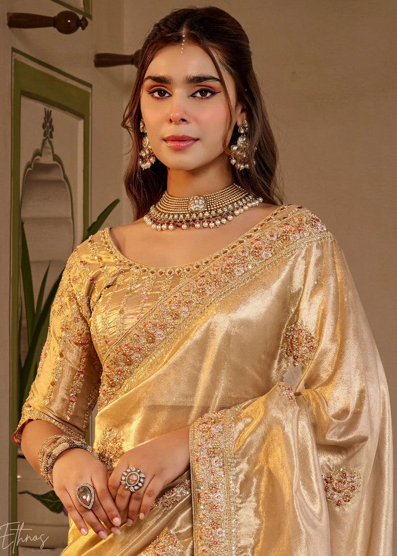 Nayoora Golden Bloom Saree