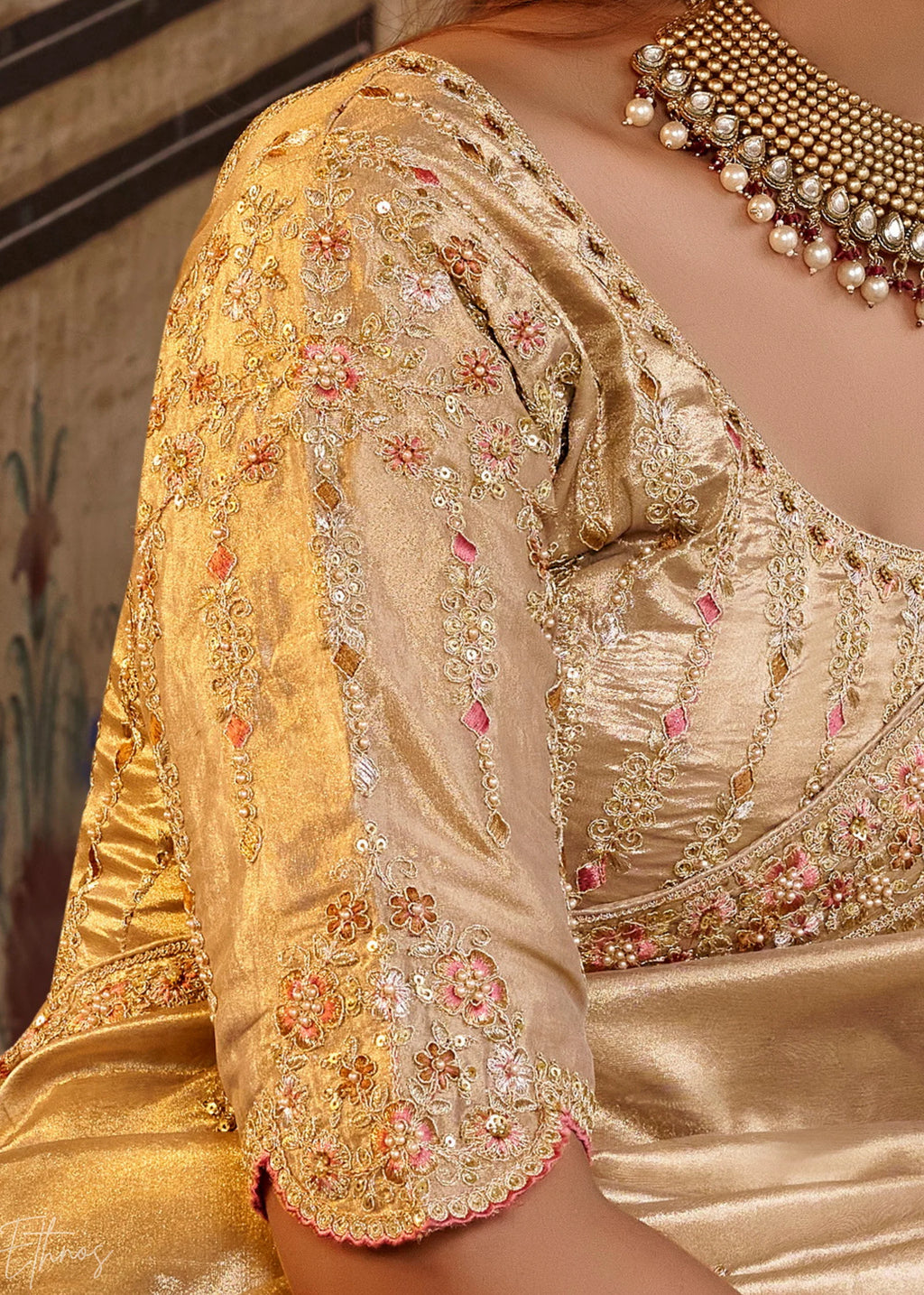 Nayoora Golden Bloom Saree
