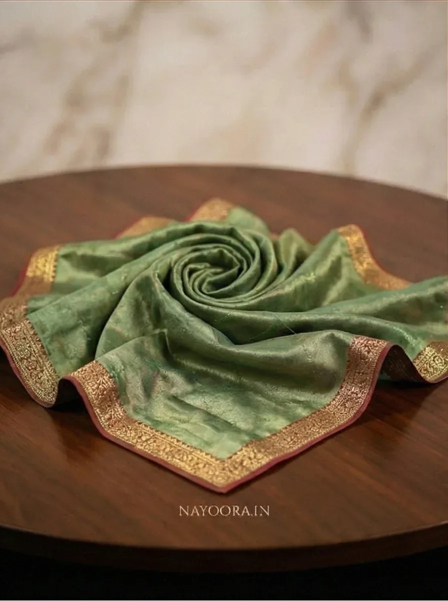 Nayoora Dual Tone Tissue Silk Kanjivaram Designer Saree - Nayoora