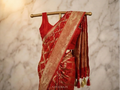 Nayoora Royal Red Banarasi Gharchola Silk Designer Saree - Nayoora