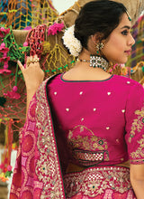 Nayoora Regal Rani Pink Georgette Embroidered Saree