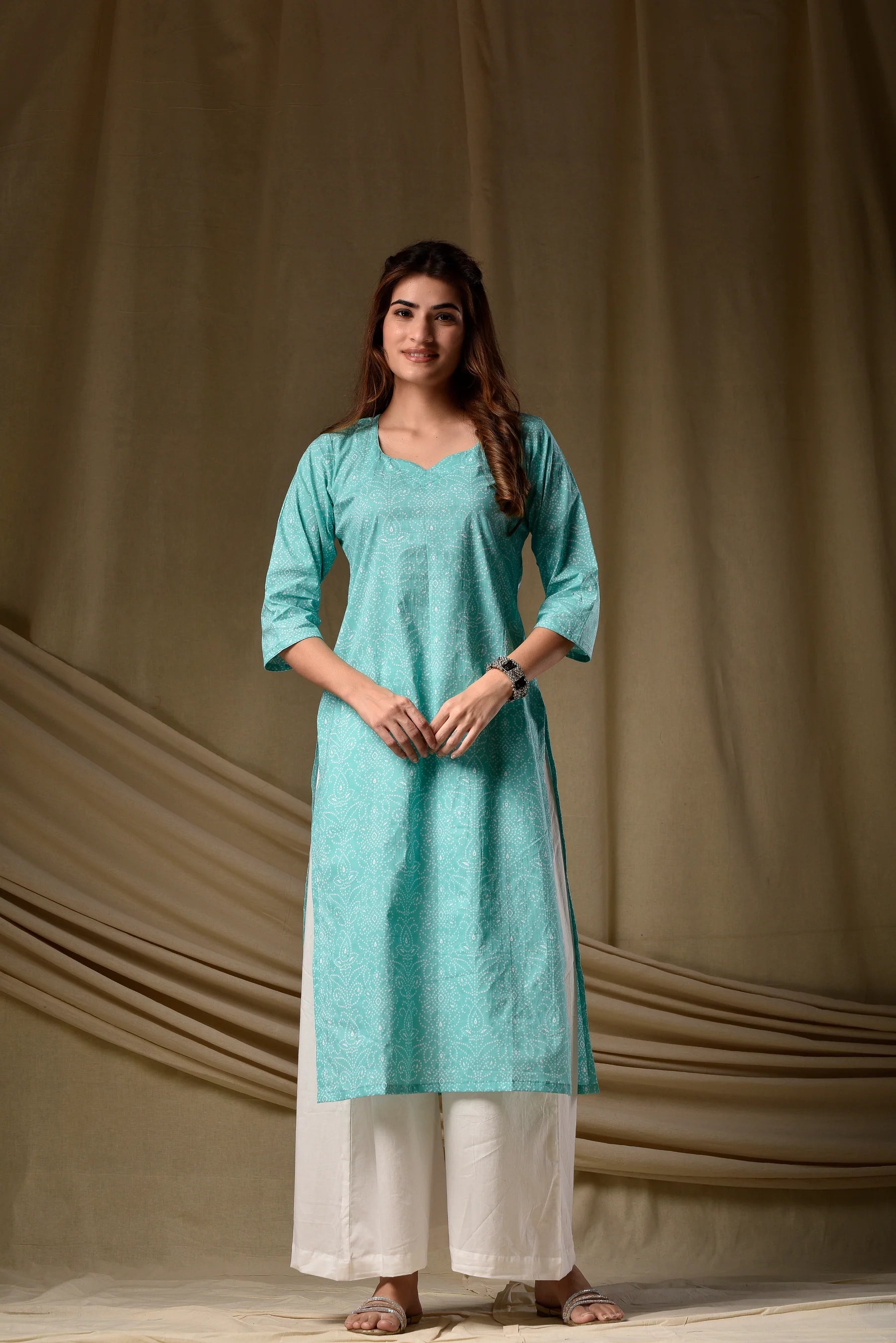 Nayoora Mint Green Ira Rayon Kurti
