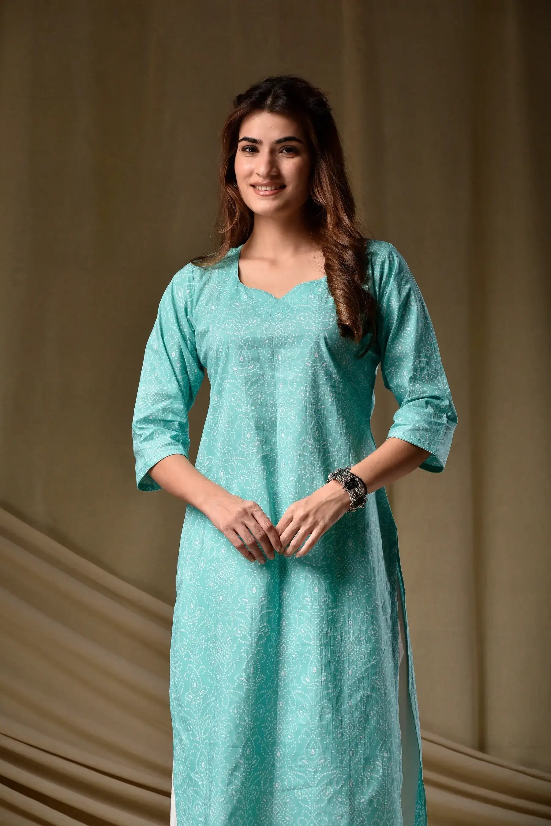 Nayoora Mint Green Ira Rayon Kurti