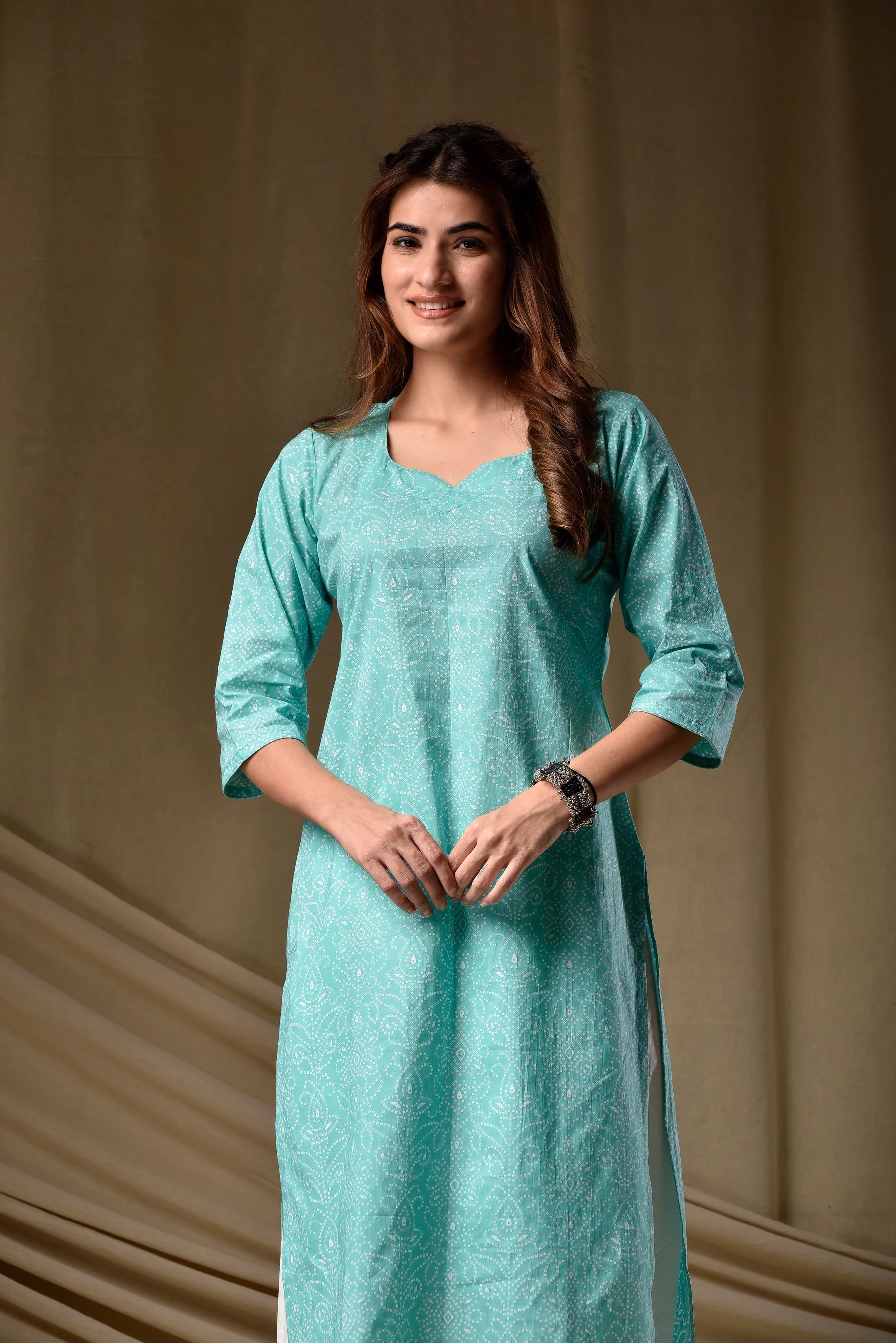 Nayoora Mint Green Ira Rayon Kurti