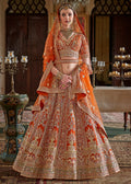 Nayoora Royale Dulhan Heritage Silk Lehenga | Rust Orange Edition