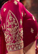 Nayoora Magenta Fancy Fabric Embroidered Designer Saree
