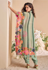 Nayoora Emerald Bloom Embellished Kaftan Suit Set