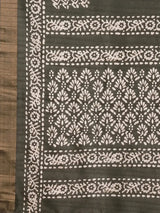 Nayoora Olive Green Zari Printed Silk Blend Saree