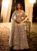 Nayoora Riyaasat Lavender Swarovski Net Lehenga