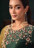 Nayoora Golden Mustard Zari Organza Satin Saree with Embroidered Blouse
