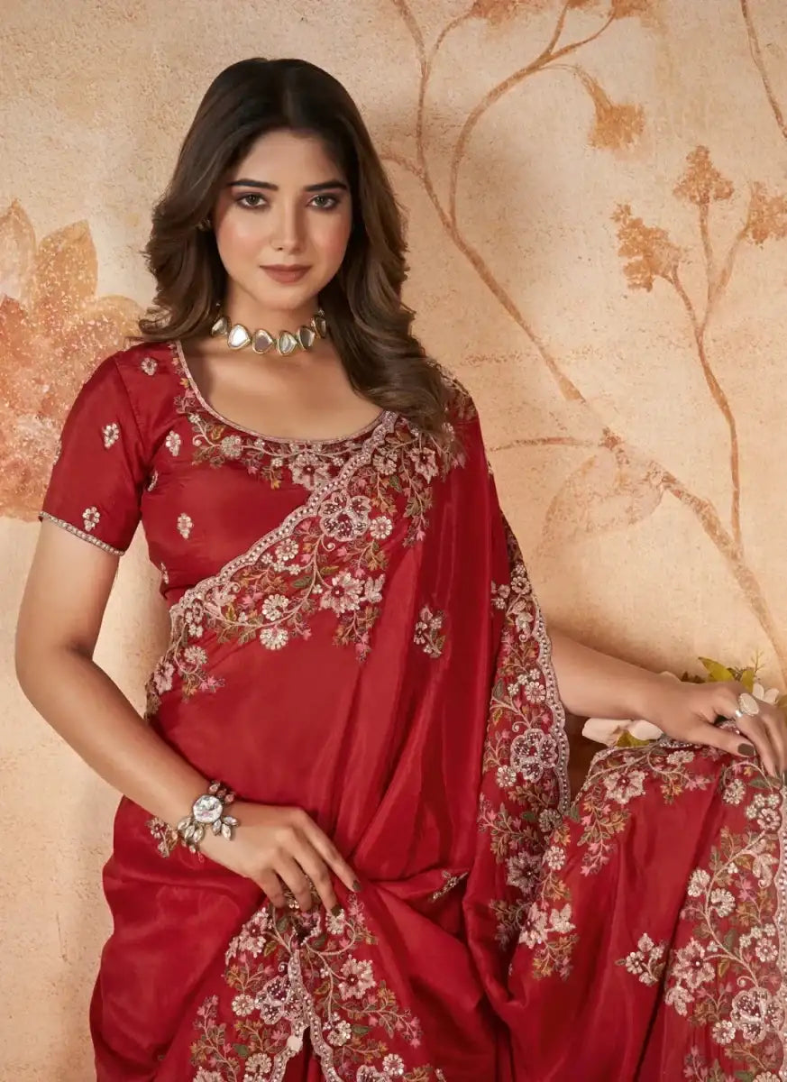 Nayoora Grandeur Dakshika Silk Designer Wedding Saree - Nayoora