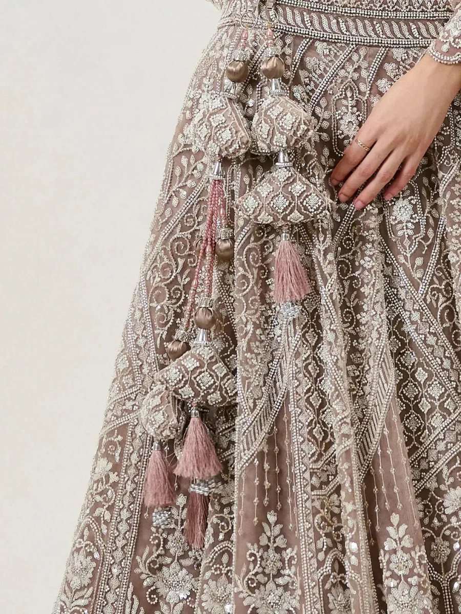 Nayoora Luxe Royal Net Jacquard Couture Bridal Lehenga Set - Nayoora