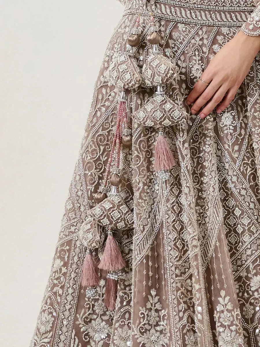 Nayoora Luxe Royal Net Jacquard Couture Bridal Lehenga Set - Nayoora