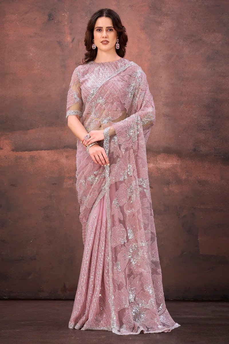 Nayoora Luxury Jimmy Choo Net Saree with Stitched Blouse - Nayoora