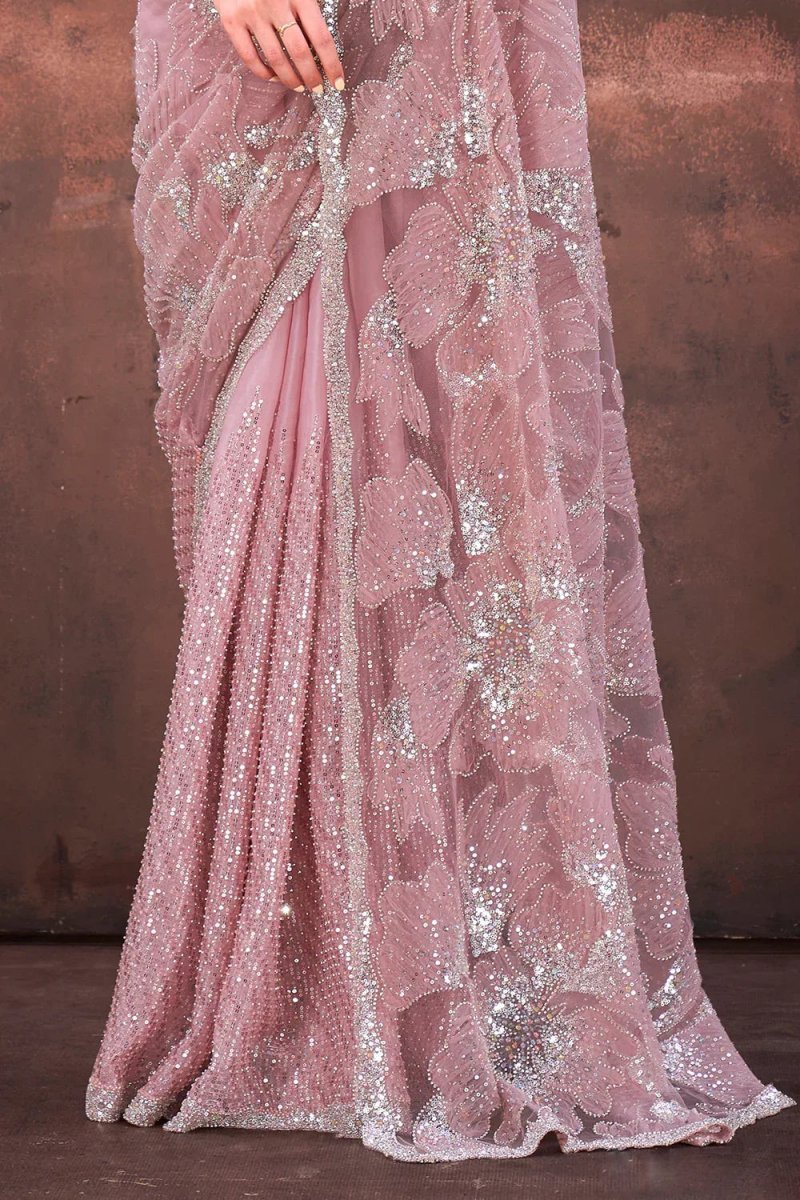 Nayoora Luxury Jimmy Choo Net Saree with Stitched Blouse - Nayoora