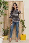 Nayoora Lycy Floral Noir Rayon Tunic - Nayoora