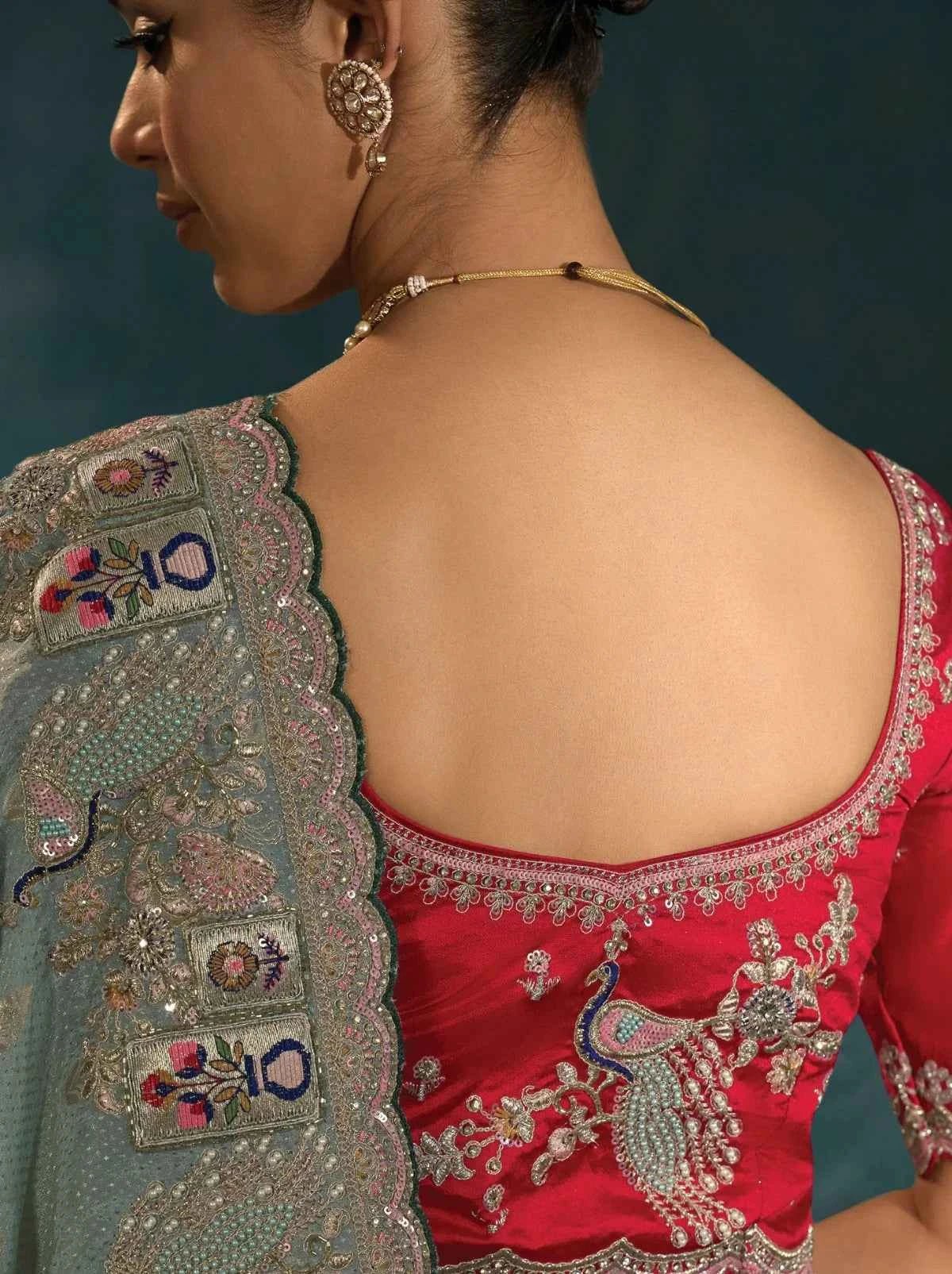 Nayoora Sage Green Pure Banarasi Silk Saree - Nayoora