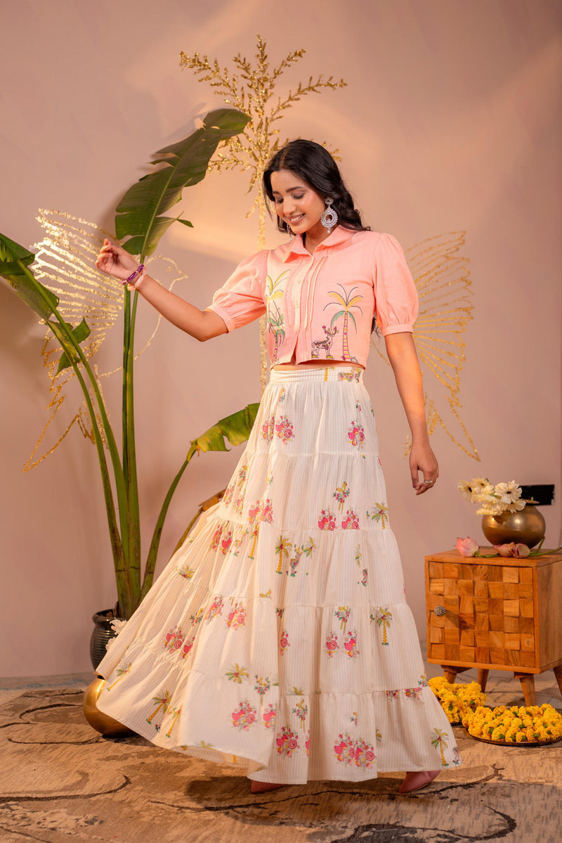 Nayoora Palm Garden Embroidered Co-Ord Set