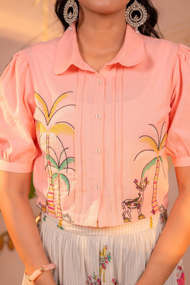 Nayoora Palm Garden Embroidered Co-Ord Set