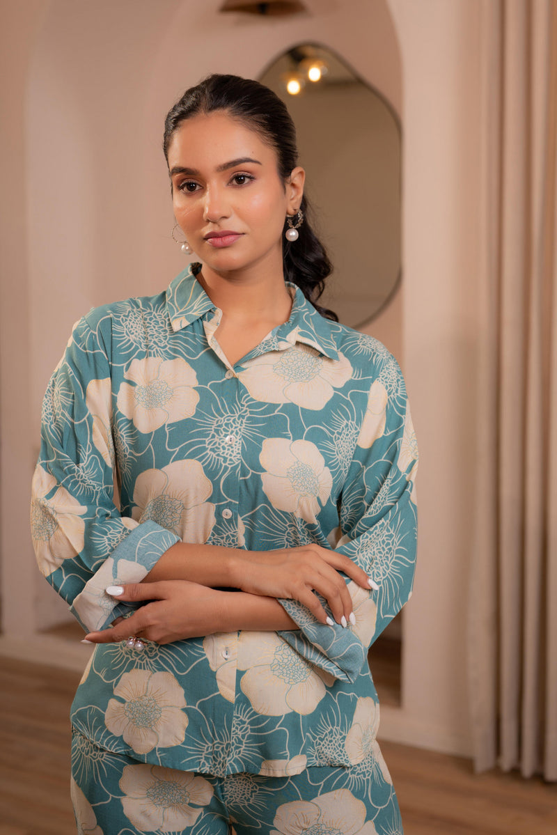 Nayoora Meadow Bloom Premium Floral Co-Ord Set