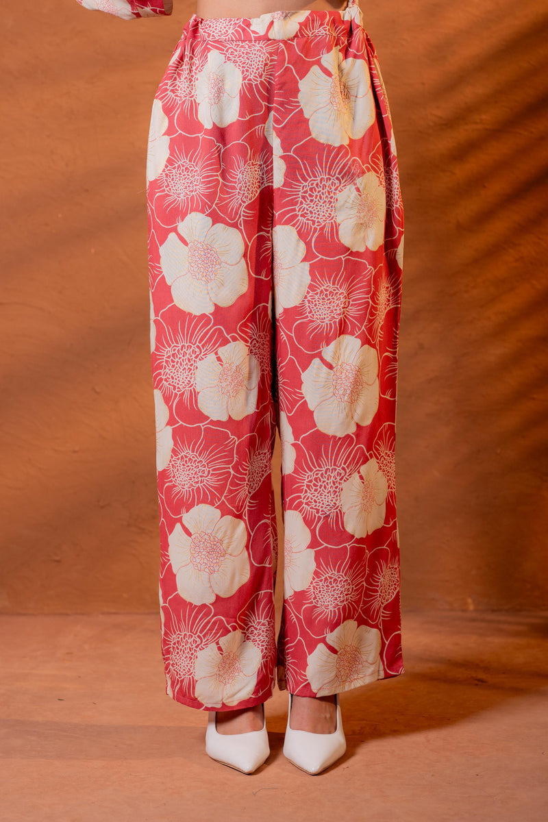 Nayoora Coral Bloom Premium Floral Co-Ord Set