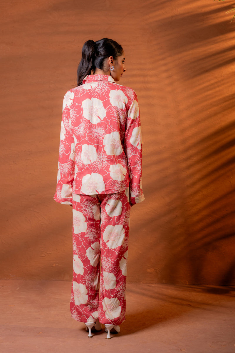 Nayoora Coral Bloom Premium Floral Co-Ord Set