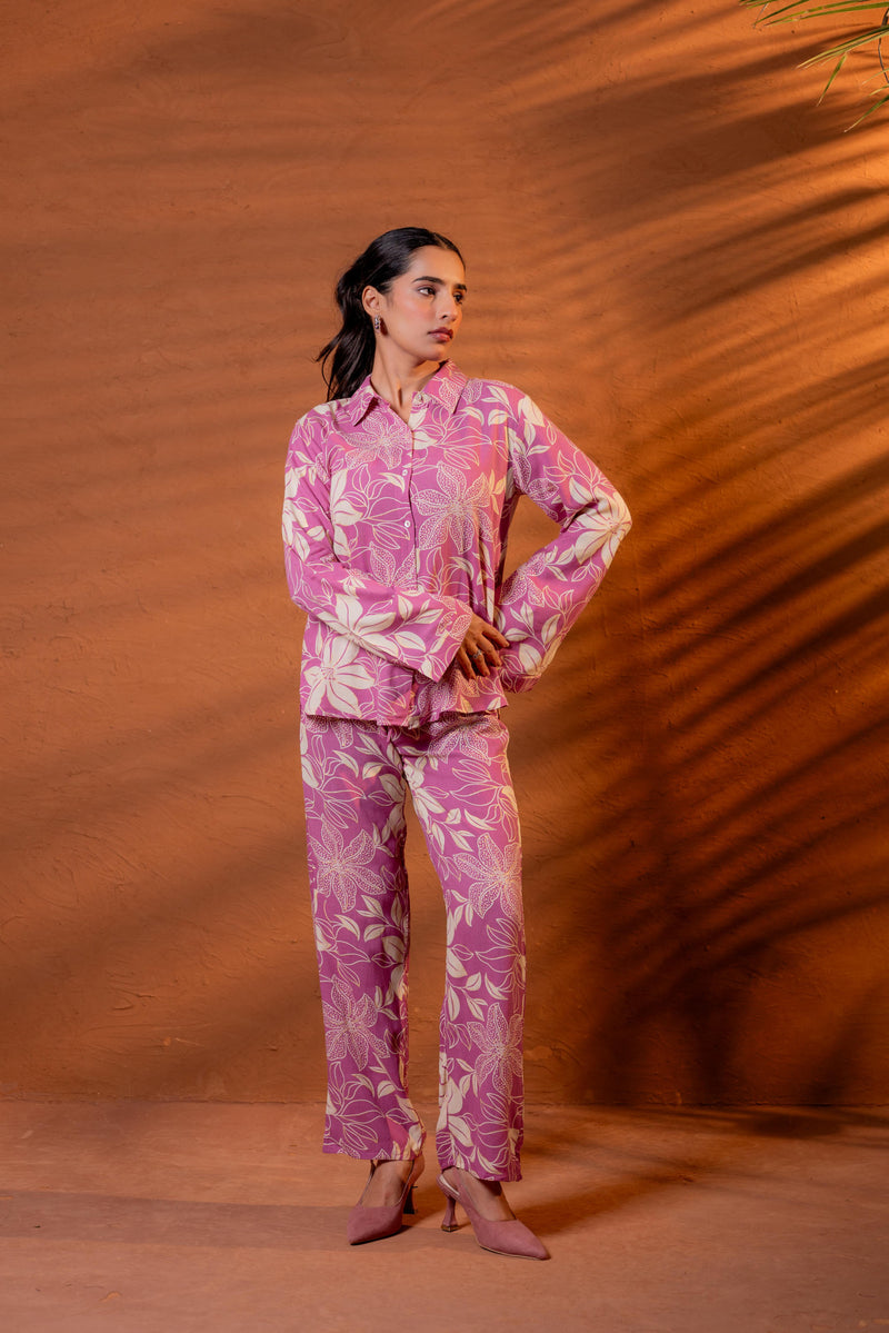 Nayoora Orchid Bloom Premium Viscose Co-Ord Set