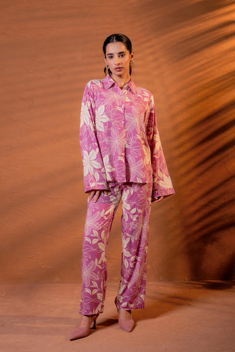 Nayoora Orchid Bloom Premium Viscose Co-Ord Set