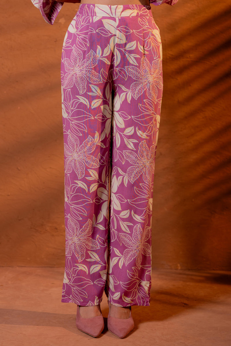 Nayoora Orchid Bloom Premium Viscose Co-Ord Set