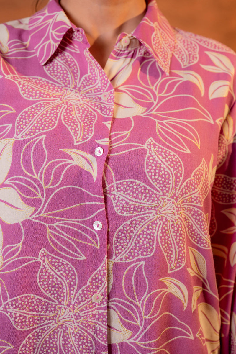 Nayoora Orchid Bloom Premium Viscose Co-Ord Set