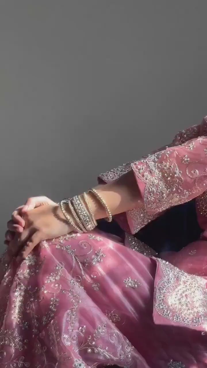 Nayoora Onion Jimmy Choo Embroidered Palazzo Suit